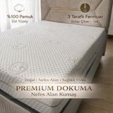 Naturel Fermuarlı Yatak Kılıfı, Yatak Pedi&şiltesi, % 100 Cotton,yıkanabilir, Bej Renk - 160 x 200 cm