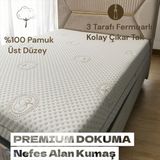 Naturel Fermuarlı Yatak Kılıfı, Yatak Pedi&şiltesi, % 100 Cotton,yıkanabilir, Bej Renk - 200 x 200 cm