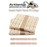 Naturel Gecmeli Dil Cubugu Dar 100 Lu Centikli Tirtikli Gecirmeli Eklemeli Naturel Dondurma Cubugu Kesik Uclu Ahsap Cubuk
