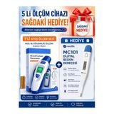 Naturel Life Medical 5’Li Ölçüm Cihazı Seti + Mc101 Dijital Ateş Ölçer Hediye | Temassız Kulaktan Ölçüm