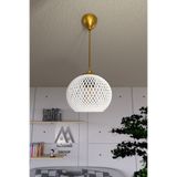 Naturel Lighting Balle Beyaz Sarkıt Top Avize Gold Kablo