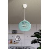 Naturel Lighting Balle Camgöbeği Sarkıt Top Avize Beyaz Kablo