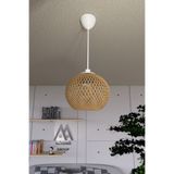 Naturel Lighting Balle Hasır Sarkıt Top Avize Beyaz Kablo