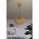 Naturel Lighting Balle Hasır Sarkıt Top Avize Gold Kablo