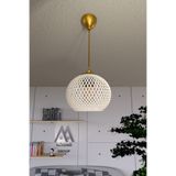 Naturel Lighting Balle Krem Sarkıt Top Avize Gold Kablo