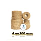 Naturel Lighting Tam Kesit 100 Metre Jüt Ip Kendir Halat 4 Mm Jut Halat-HasırIp-Kendir Ip-Salıncak Ipi 4 MM 100 METRE