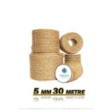 Naturel Lighting Tam Kesit 30 Metre Jüt Ip Kendir Halat 5 Mm Jut Halat-HasırIp-Kendir Ip-Salıncak Ipi 5 MM 30 METRE