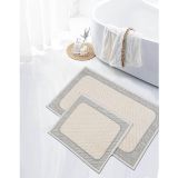 Naturel Pamuklu Kilim Yıkanabilir Banyo Paspası Seti 2'Li Klozet Takımı 60X100-50X60cm 7034