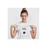 Naturel Sıfır Yaka Tişört Kişiye Özel Baskı Resim Baskılı T-Shirt