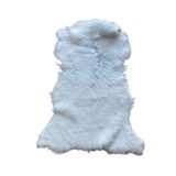 Naturel Uzun Tüylü Koyun Postu Açık Mavi 70 X 50 Cm