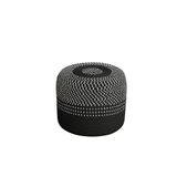 NatureLine Jüt PUF Salon Pufu Antre Puf Makyaj Masası ve Yatak Odası Banyo Puf Teras Veranda ve Balkon Uyumlu Hasır Dekoratif Dayanıklı ve Çok Amaçlı Puff (SİYAH-BEYAZ KIRÇIL)
