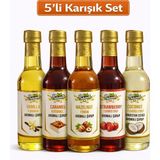 Naturello Aromalı Şurup Karışık Set 5X300 ml (Vanilya,karamel,fındık,çilek,hindistan Cevizi) - Kahve Şurubu