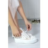 Naturelmoda Nicole Kadın Beyaz Converse Gelin Ayakkabısı 312f-08