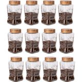 Naturelove 12 Li 1100 ml Cam Kavanoz Erzak Saklama Kabı Özel Seri Işlemeli ve Etiket Hediyeli
