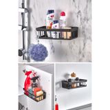 naturelove 2'li Yapışkanlı Şampuanlık - Banyo & Duş Düzenleyici Banyo Rafı - Sabunluk Organizer Antrasit