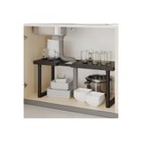 naturelove Ayarlanabilir Genişletilebilir Tezgah Altı Düzenleyici Raf Banyo Mutfak Dolap Organizeri Deterjanlık
