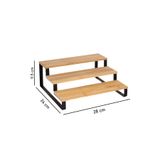naturelove Metal Ayaklı Bambu Baharatlık Standı Tezgah Üstü Düzenleyici Stand