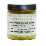 NATURE'S APOTHECARY Lavanta Nane El Dökülmüş Balmumu Mum - Tamamen Doğal Uçucu Yağ Kokulu, Pamuk Örgülü Fitil, Dumansız, Toksik Olmayan El Yapımı ABD'de DAYSPA Body Basics