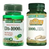 Nature's Bounty Ester C - 1000 mg 60 Tablet + Nature's Bounty D3 100 Softgels