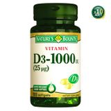Nature's Bounty Vitamin D3 1000 IU 10x100 Kapsül