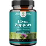 Natures Craft Liver Cleanse Support - Milk Thistle Supplement 10 In 1 Formula - 70 Capsules