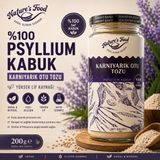 Nature's Food %100 Psyllium Kabuk Tozu 200 G | Karnıyarık Otu Kabuğu | Yüksek Lif - 200 gr