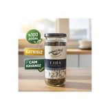 NATURES FOOD Chia Tohumu Cam Kavanoz Net 320gr Yüksek Lifli Tok Tutan Süper Gıda | Diyet & Smoothie İçin