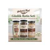 NATURES FOOD İğde Çekirdeği Tozu Keten Tohumu Karnıyarık Otu Tozu Günlük Rutin Seti