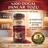 Nature's Food Kırmızı Pancar Tozu 150g Cam Kavanoz | %100 Doğal Katkısız | Enerji & Detoks Destek | Smoothie - 150 gr