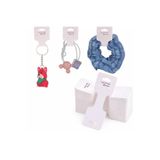 naturevo 150 Adet Beyaz Saç Tokası Kartı – 4 × 10 cm – Paketleme Etiketi