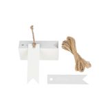 naturevo 150 Adet Boş Hediye Etiketi 7x2 cm 300 gr Kalın Karton Etiket 20 Metre Jüt İpli Yazılabilir Düğün Nişan Butik Ürün Etiketi