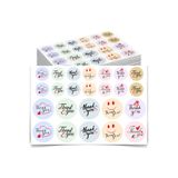 naturevo 350 Adet Teşekkür Etiketi Sticker Seti | 7 Farklı Tasarım Thank You Yuvarlak Hediye Paketi, Kargo ve Zarf Etiketi