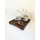 Naturi Arte Chocolate Küçük 30X30 cm Tepsi,servis ve Sunum Tepsi,mutfak Çay-Kahve Tepsisi,ahşap Düzenleyici