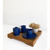 Naturi Arte Küçük Boy 30X30 cm Tepsi, Servis ve Sunum Tepsi, Mutfak Çay-Kahve Tepsisi, Ahşap Düzenleyici