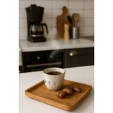 Naturi Luna En Küçük Boy 15 x 13 cm Ahşap Tepsi Sunum Tepsisi Çay-Kahve Tepsisi Dikdörtgen Sunumluk - Naturel Ahşap