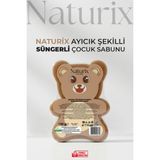Naturix Ayıcık Şekilli Kahverengi Süngerli Çocuk Sabunu 130GR - 1 Adet