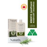 Naturix Biberiye Şampuanı | Tuzsuz, Dökülme Karşıtı ve Saç Uzamasını Destekleyici Bakım - 450 ml