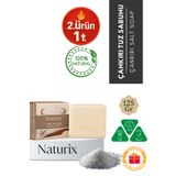 Naturix Çankırı Tuz Sabunu 125 gr | Arındırıcı, Gözenek Sıkılaştırıcı ve Ferahlatıcı Cilt Bakımı Sabunu