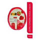 Naturix Çilek Süngerli Sabun 150 gr | Doğal Çilek Soap | Peeling Etkili Cilt Arındırıcı