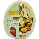 Naturix Doğal Argan Oil Soap Peeling Etkili Yumuşatıcı Natural Argan Yağlı Süngerli Sabun 150 gr
