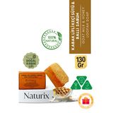 Naturix Kabak Lifli Keçi Sütü & Ballı Sabun 130 Gr - Peeling Etkili, Akne Kurutucu, Doğal Sabun