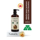 Naturix Keratin Şampuanı - Yıpranmış Saçlar Için Paraben, Tuz Içermeyen Keratinli Şampuan 600ml