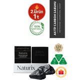 Naturix Kömür Sabunu 125 gr | Yoğun Nemlendirici, Aktif Karbon Sebum Dengeleyici & Arındırıcı