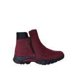 Natursoft Kadın Nubuk Yandan Fermuarlı Dolgu Tabanlı Kışlık Bot Bordo NS26240680N