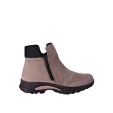 Natursoft Kadın Nubuk Yandan Fermuarlı Dolgu Tabanlı Kışlık Bot Vizon NS26240680N