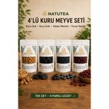 Natutea 4'lü Kuru Meyve Seti - Kuru Dut, Kuru Erik, Yaban Mersini ve Turna Yemişi (4 x 100 g)
