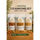 Natutea Çiğ Kuruyemiş Seti – Çiğ Badem, Çiğ Kaju ve Çiğ Ceviz İçi – 300 g