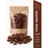 Natvera Premium Yıldız Anason 100 gr - Doğal Baharat | Aromatik Yıldız Anason | Katkısız | Kraft Kilitli Paket