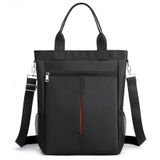 natyrlpog Erkek Tote Çanta Laptop A4 Omuz Çantası Naylon Büyük Kapasiteli Messenger Çanta Su Geçirmez Crossbody Çanta İş Seyahat için, Siyah