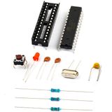 naughtystarts Arduino Projesi Atmega328P-PU Atmega328p için Breadboard Temel Kitleri Uno R3 Bootloader ile, Dip28 Soket, 16MHz Kristal, 1M Direnç, 100nF Kapasitör, Dokunmatik Anahtarı Sıfırla